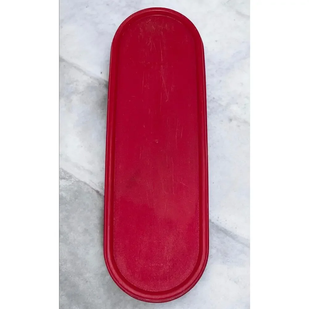 Tupperware 2402A Modular Mates Super Oval Replacement Seal Lid Red Made in USA